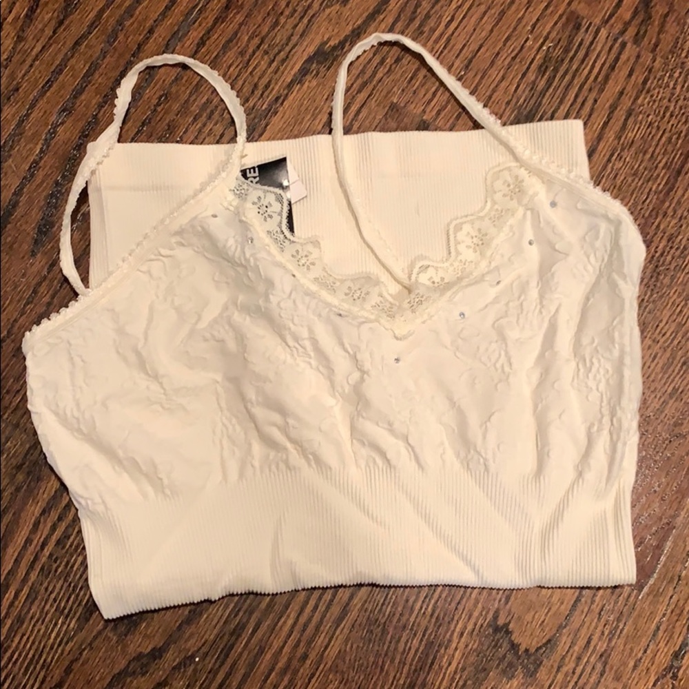 New cream Express sparkly tank top